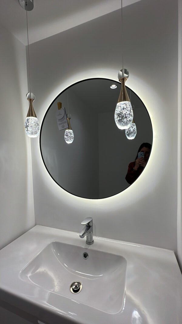 Backlit Round Mirror