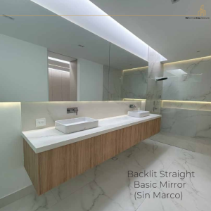 Backlit Straight Basic Mirror (sin marco)